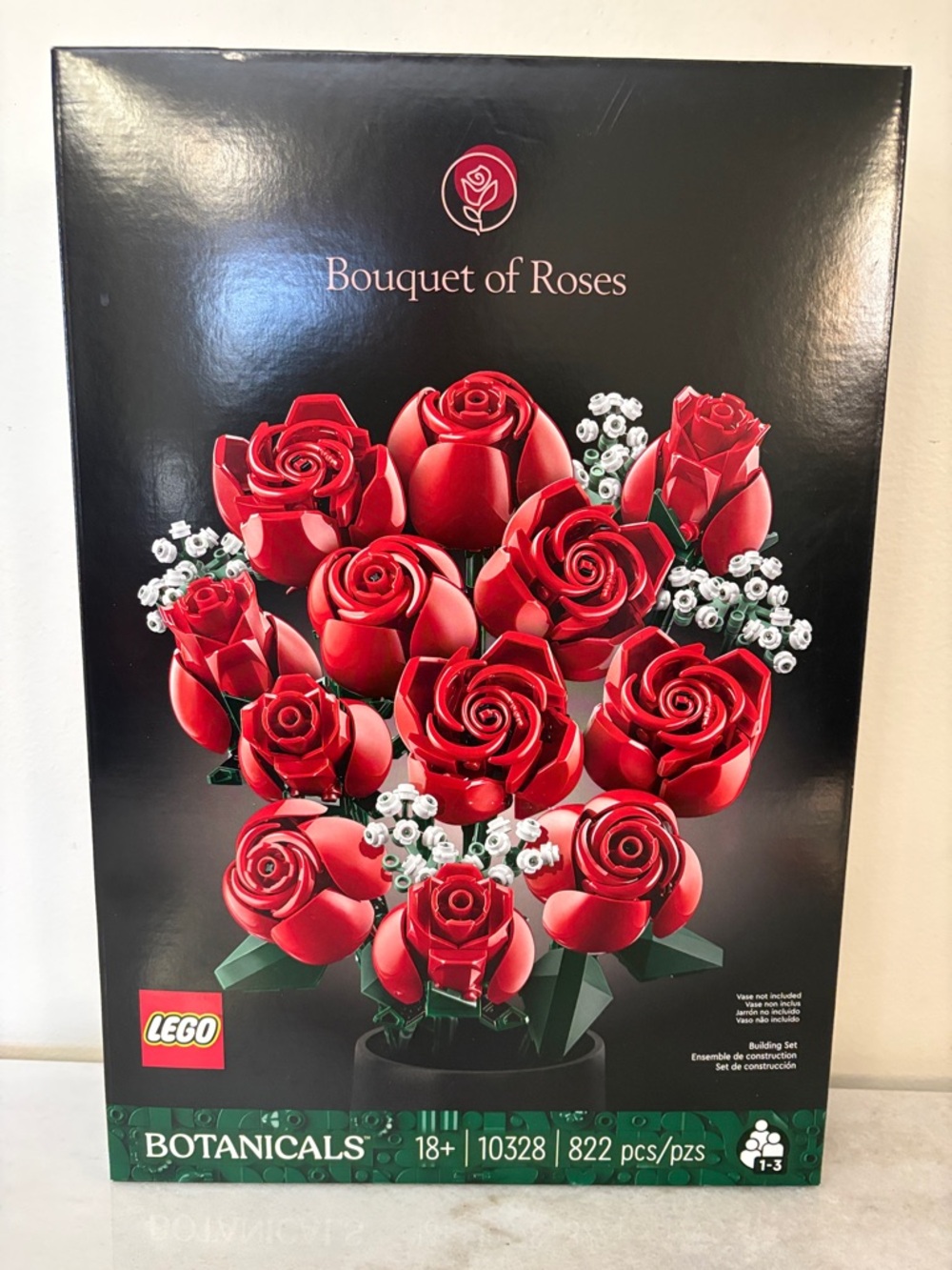 Lego Red Roses Bouquet with White Accents